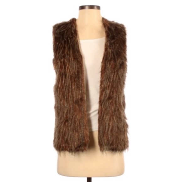 Pink Republic Jackets & Blazers - Pink Republic Faux Fur / Feather Vest